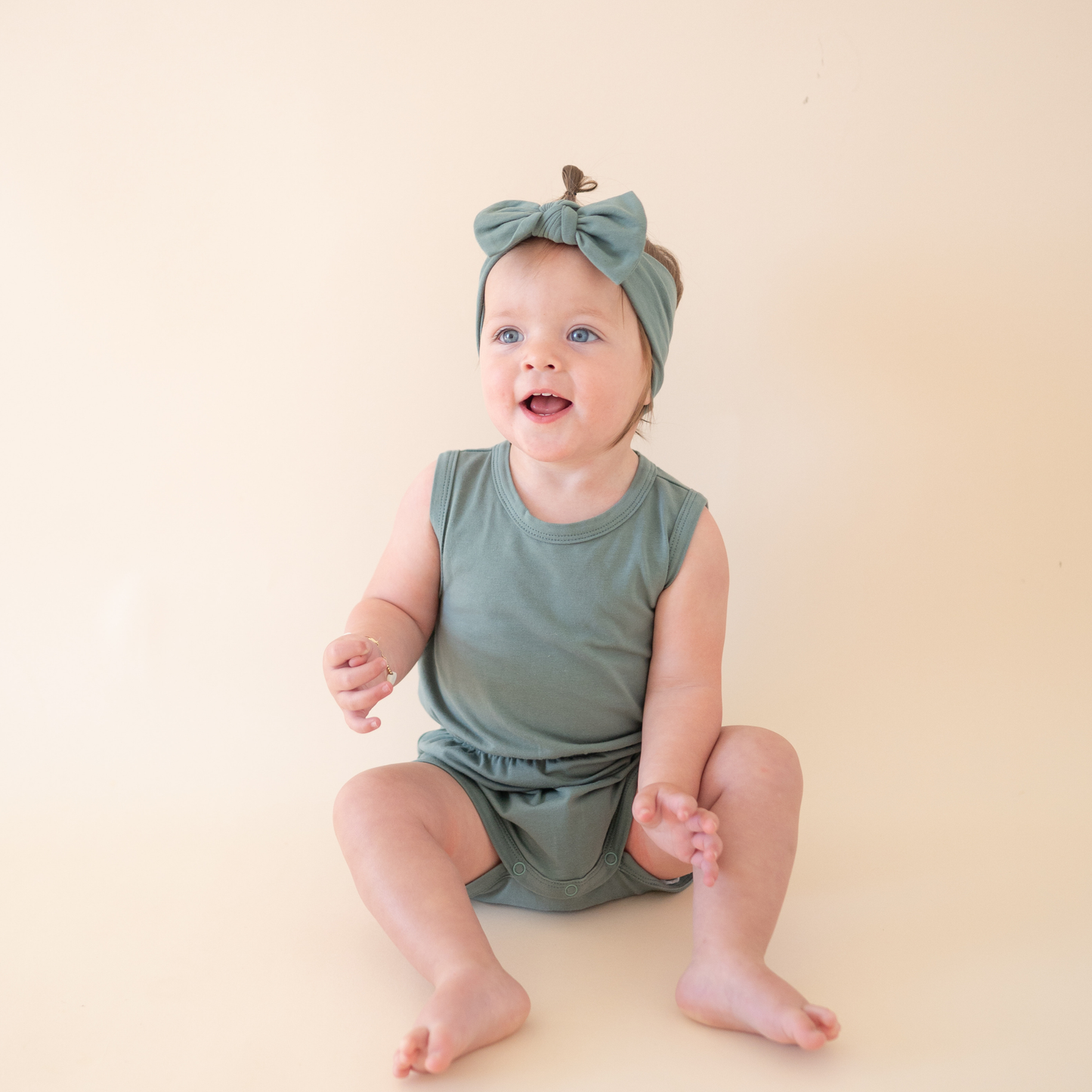 Organic Cotton Headband  Basil Green