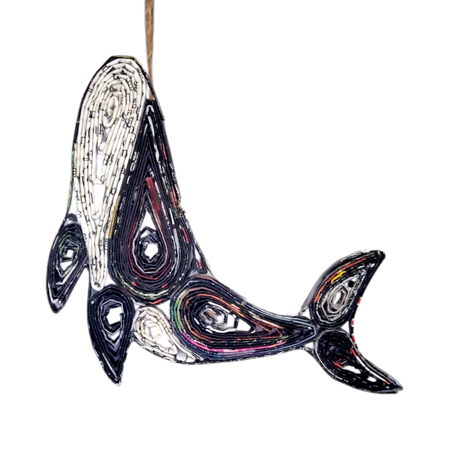 The Upcycled Paper Company - Whale Ornament - Recycled Paper