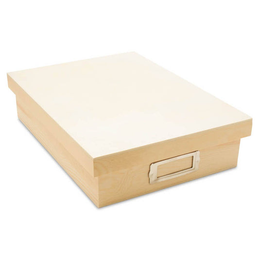 Wooden Box with Lid, 12-3/8"