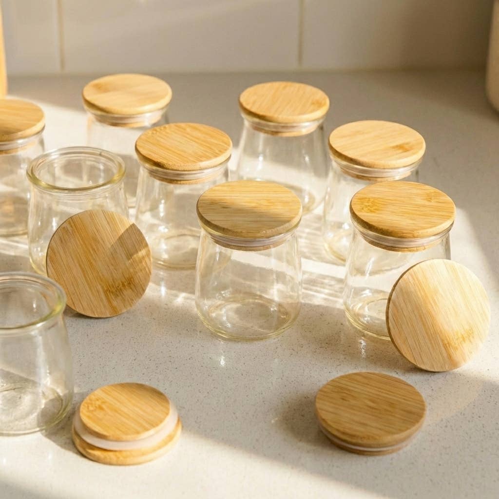 Oui Yogurt Jar Bamboo Lid | Earth Day Bestseller
