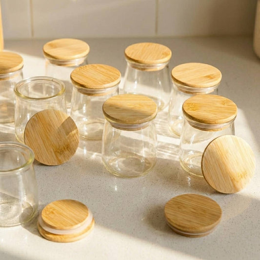 Oui Yogurt Jar Bamboo Lid | Earth Day Bestseller