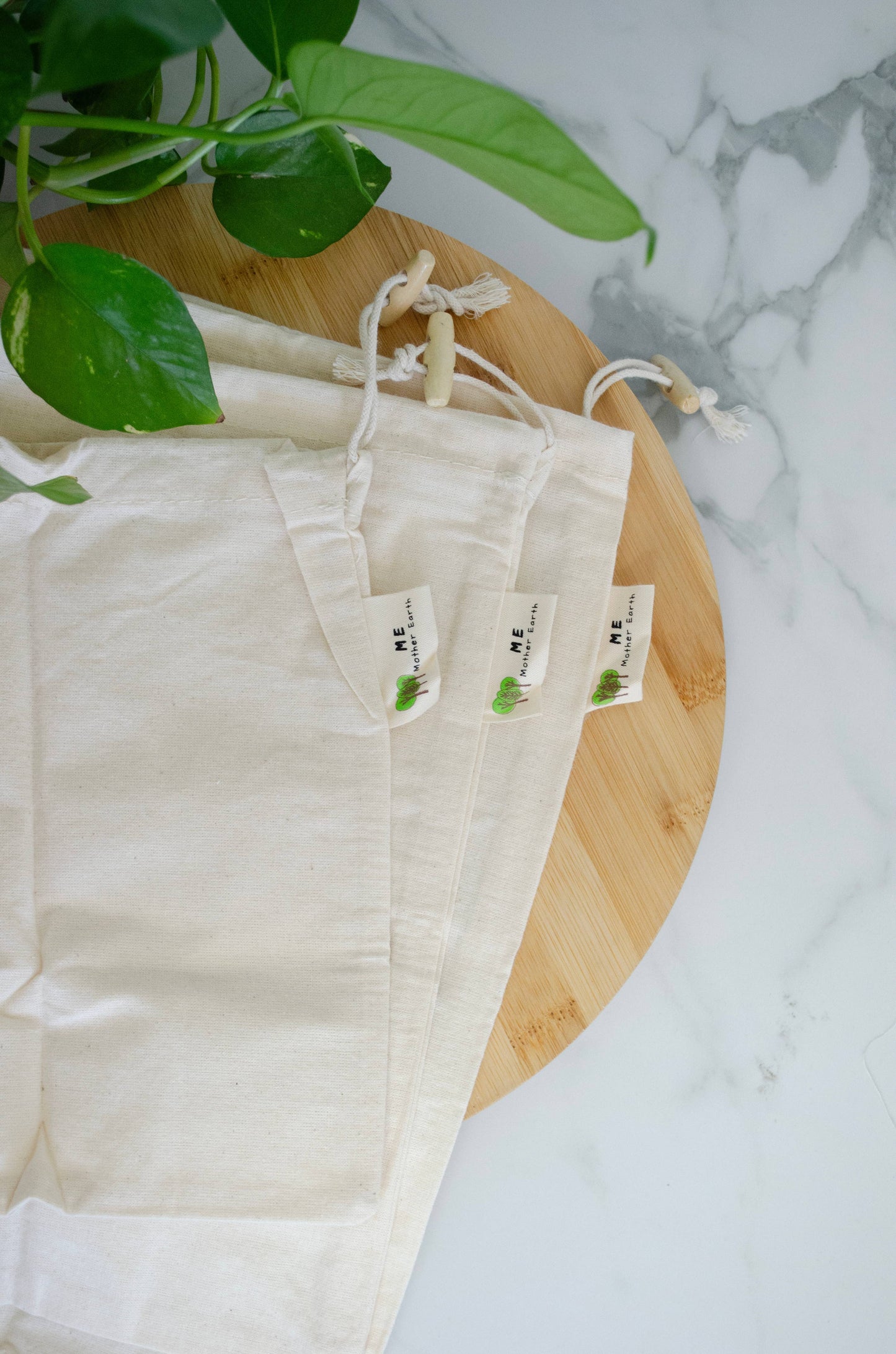 Cotton Muslin Bulk Shopping Bags 3-Pack