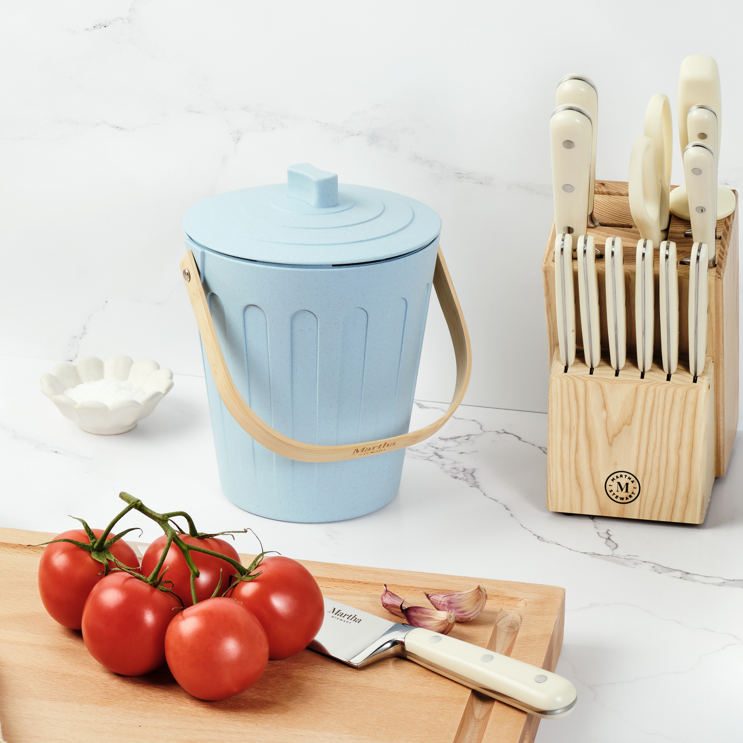 Compost Bin - Martha Stewart - .7 Gal Cap. - Dishwasher Safe