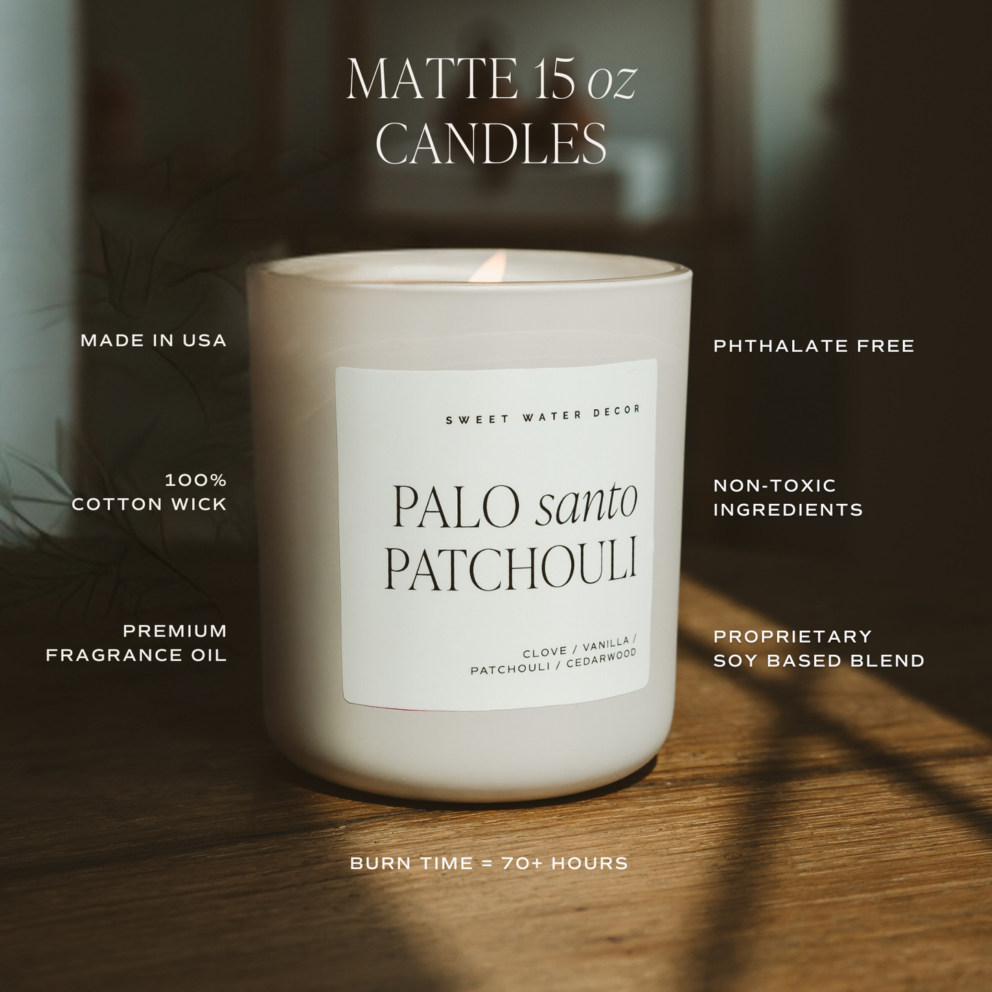 Sweet Water Decor - Spa Day 15 oz Soy Candle, Matte Jar - Home Decor & Gifts