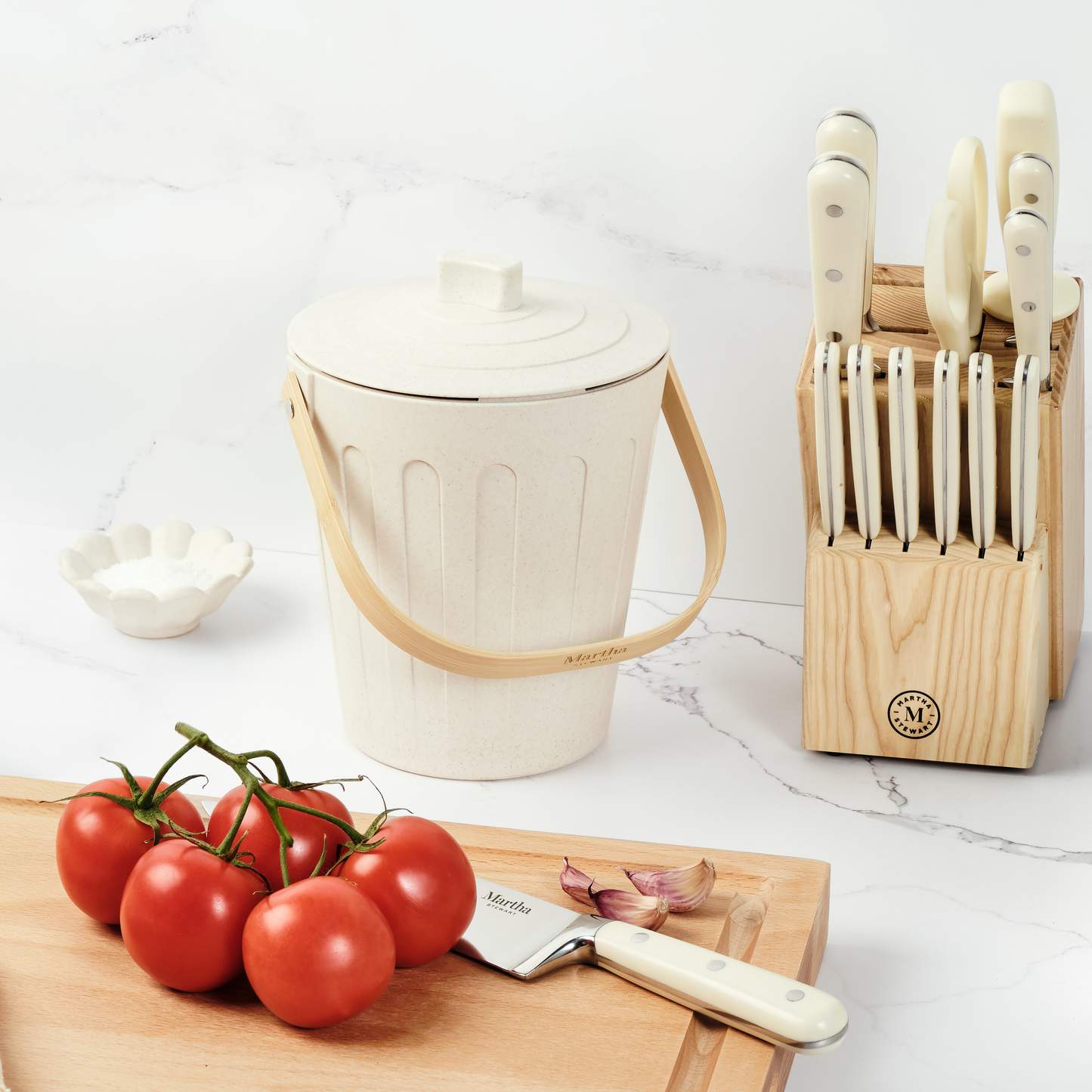 Compost Bin - Martha Stewart - .7 Gal Cap. - Dishwasher Safe