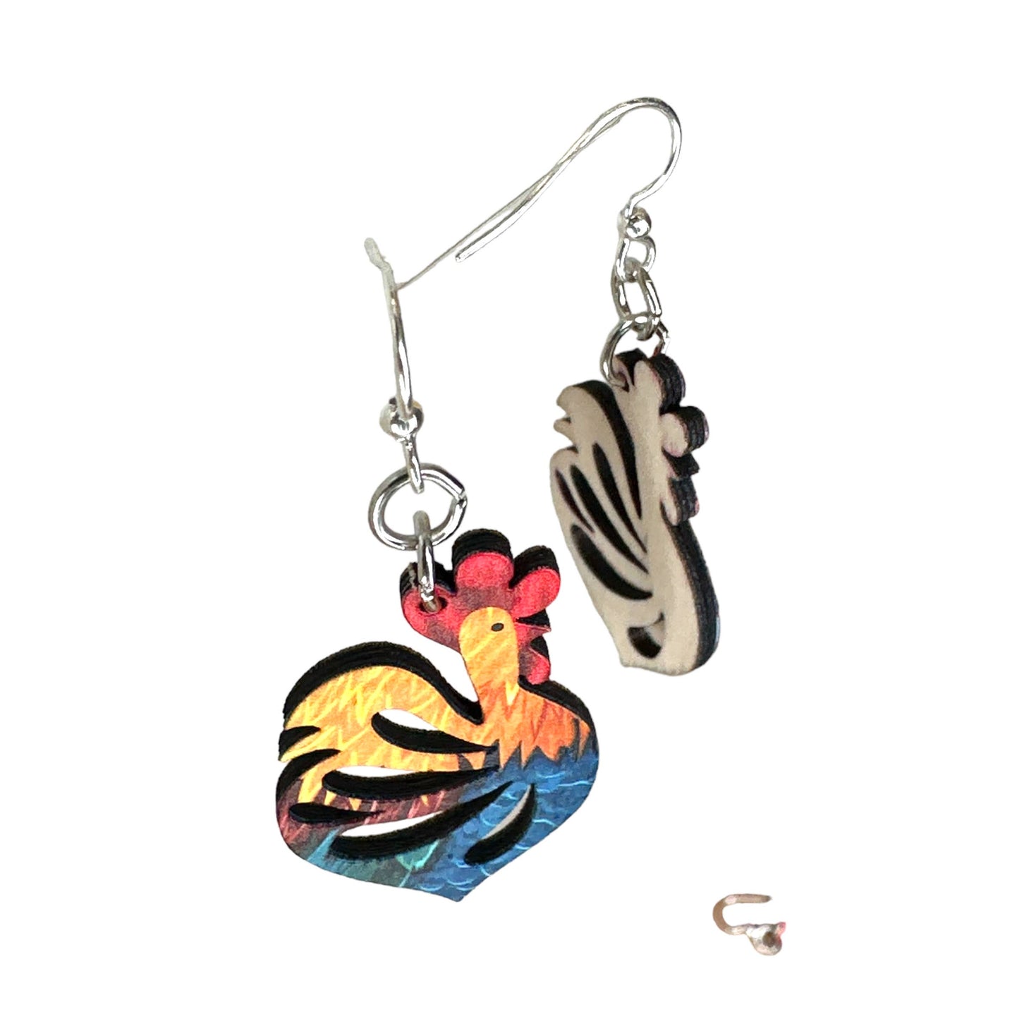 Green Tree Jewelry - Cock-a-doodle-doo Earrings #1770