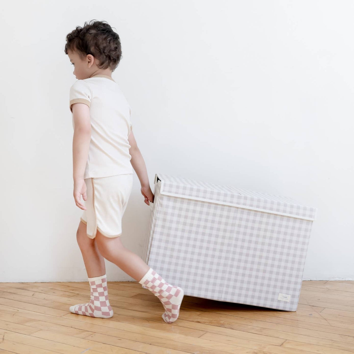 Kids Recycled Fabric Toy Chest - Prints