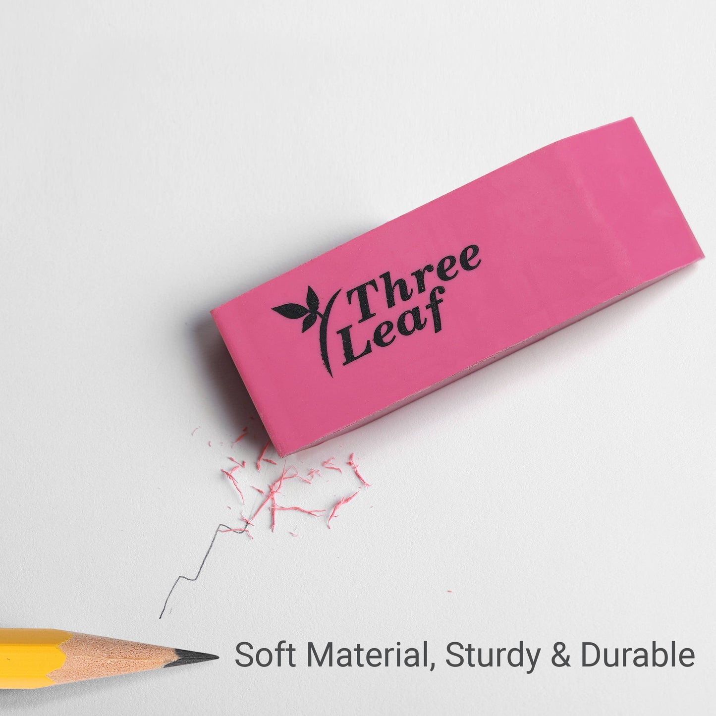 Pink Bevel Eraser - 4 Pack