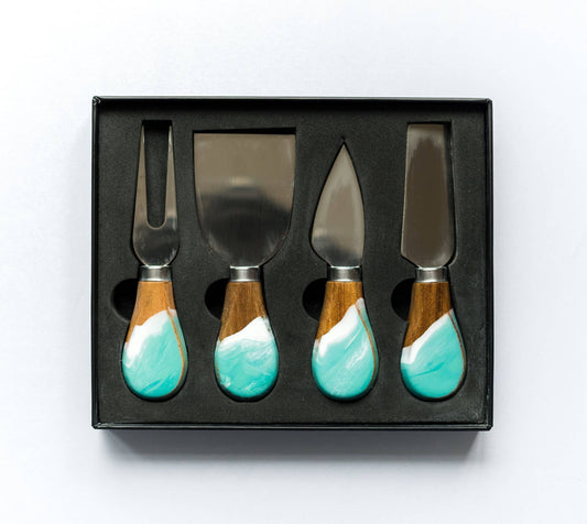 Resin Coated Cheese Knife Set - Set of 4 - NO TARIFFS!