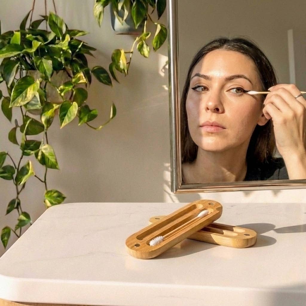 Reusable Bamboo Ear Buds in Case | Earth Day Bestseller