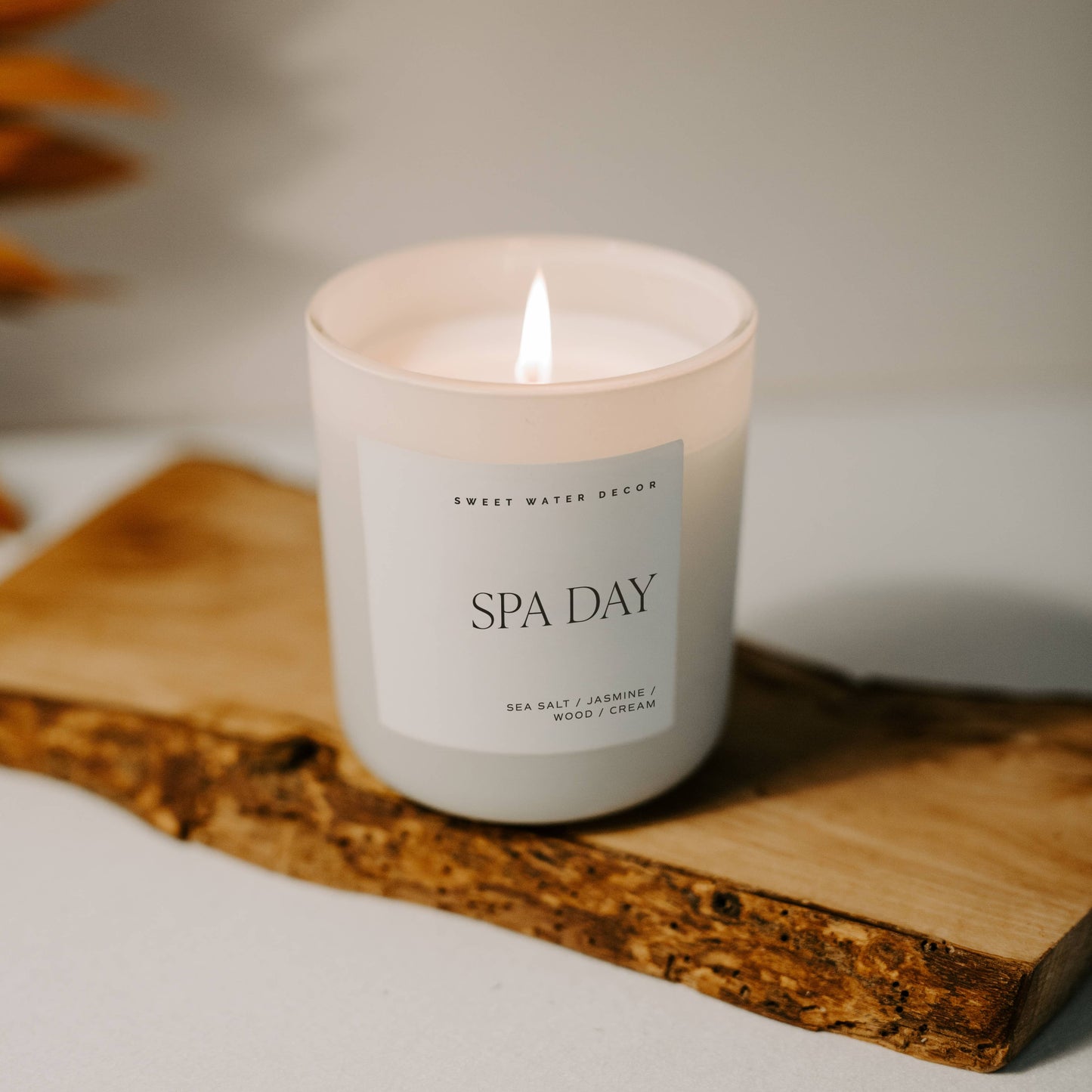Sweet Water Decor - Spa Day 15 oz Soy Candle, Matte Jar - Home Decor & Gifts