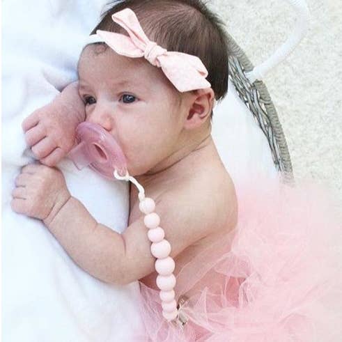 Ali+Oli - Ali+Oli Silicone Pacifier Clip (Pink)