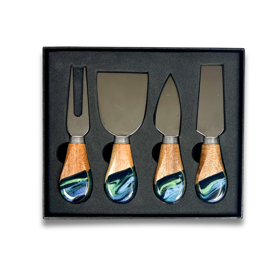 Resin Coated Cheese Knife Set - Set of 4 - NO TARIFFS!