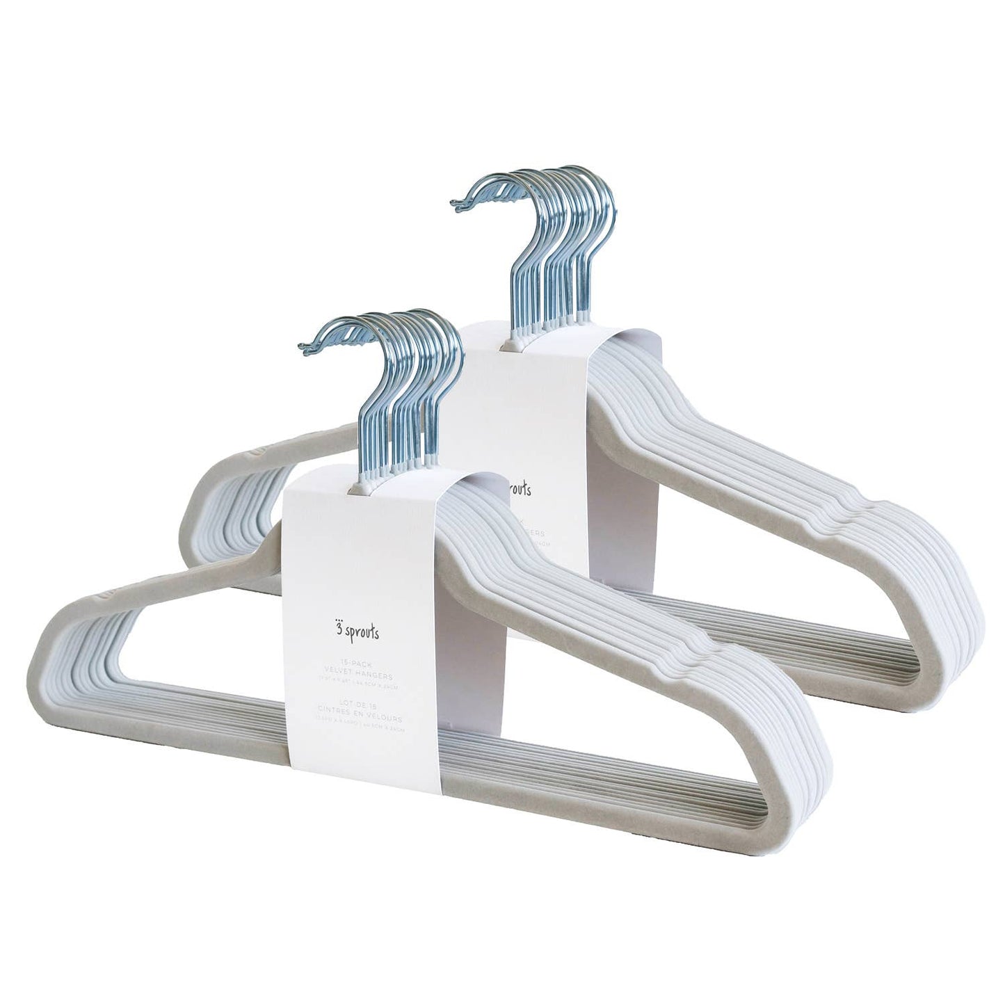 3 Sprouts - Adult Velvet Hangers (2 Packs of 15)