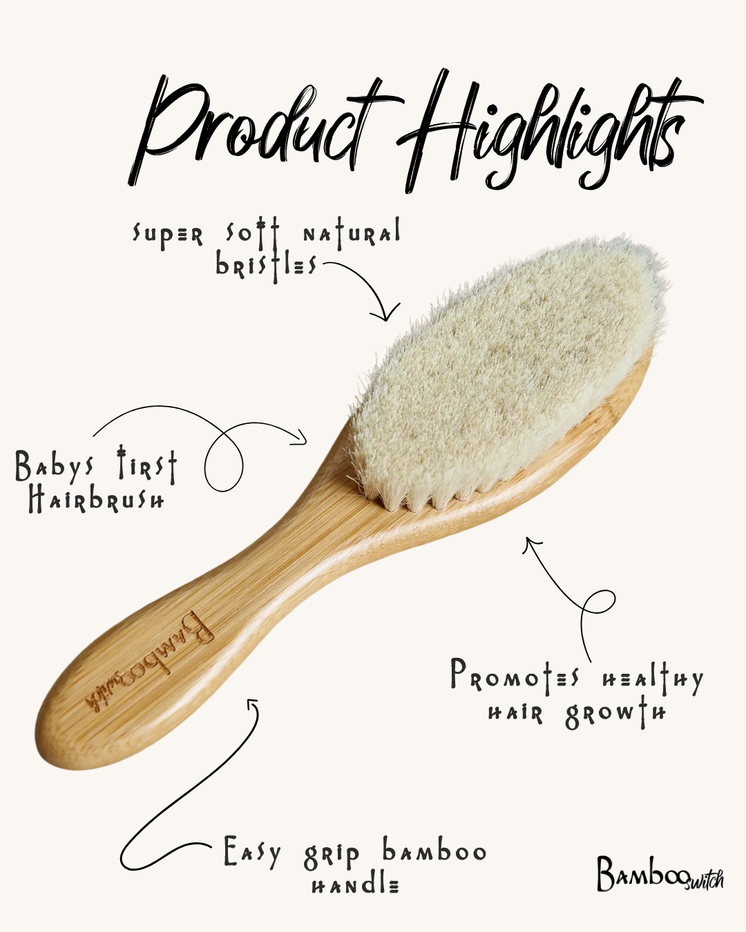 Bamboo Baby Hairbrush | Earth Day Bestseller