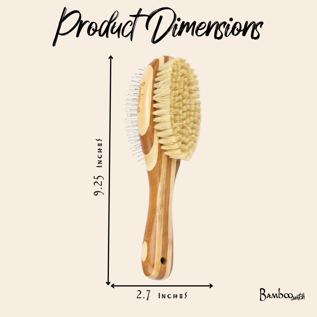Bamboo Dog & Pet Grooming Brush | Earth Day Bestseller