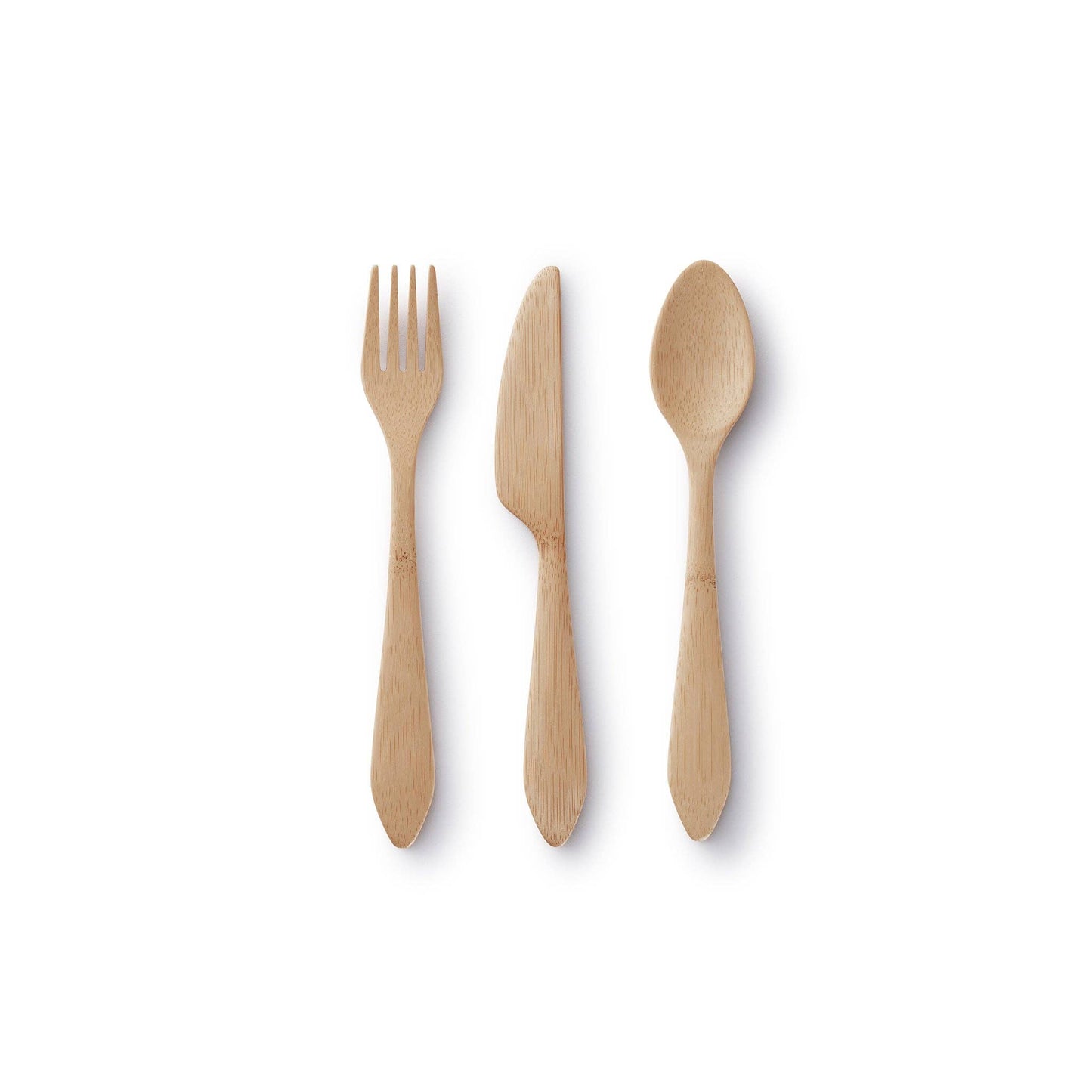 NEW DESIGN Bamboo Spoon, Knife & Fork Set