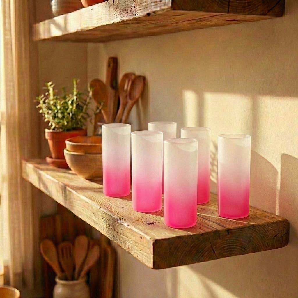 Colored Glass Kitchen Cup