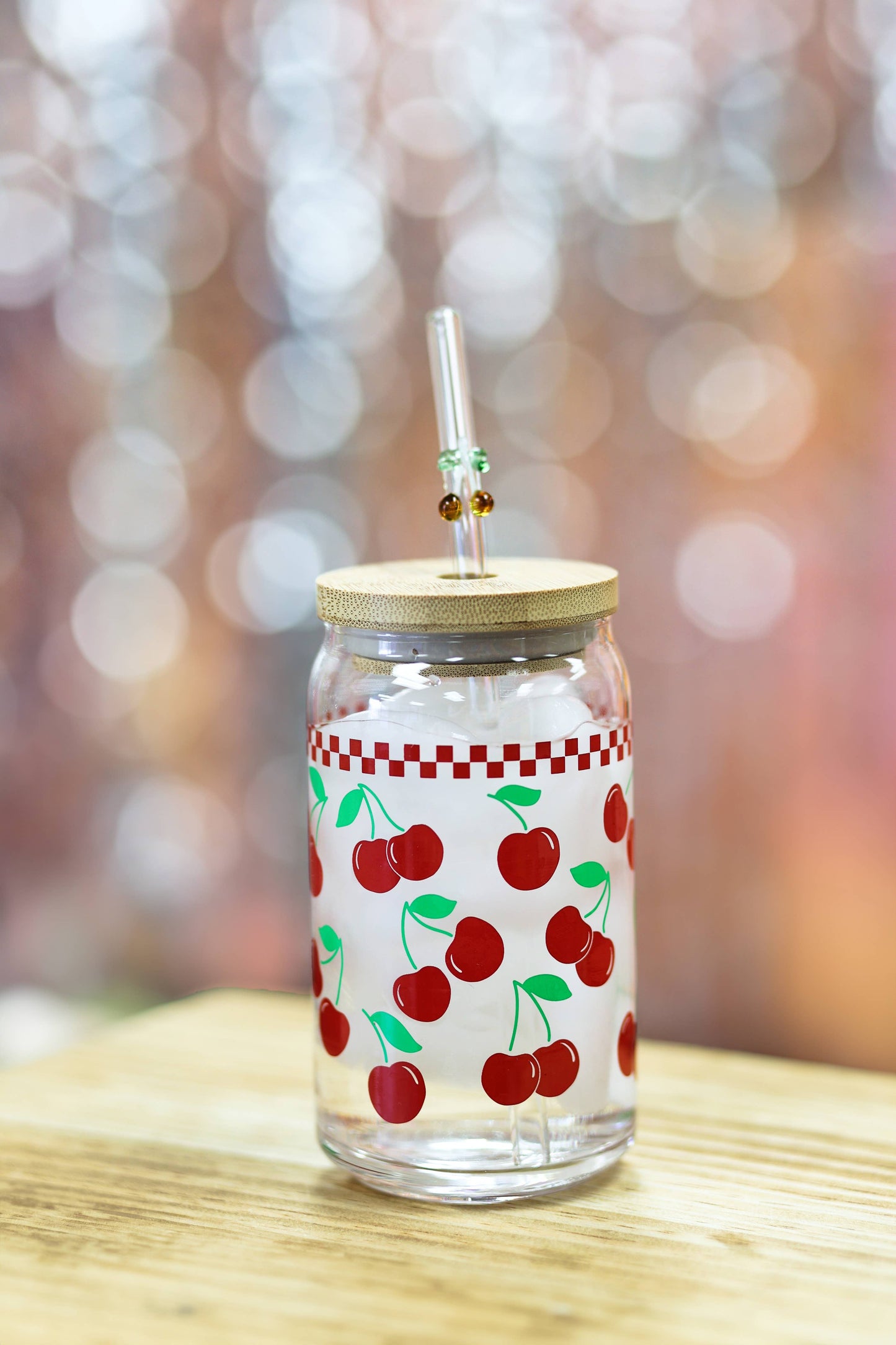 Uplifter Sticker - Cherry cup cherries Glass can 16 oz