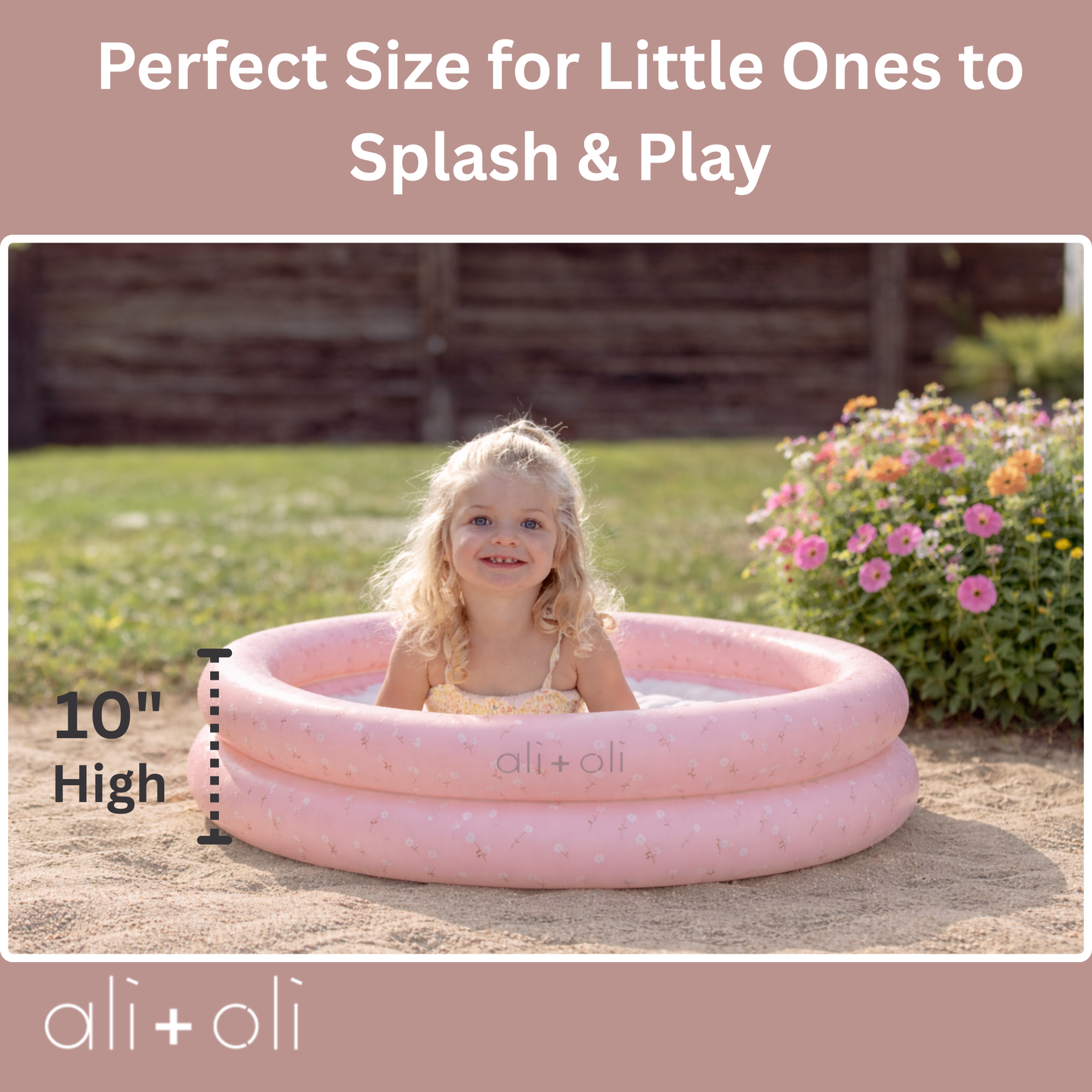 Ali+Oli - Ali+Oli Two-Ring Inflatable Kiddie Pool (Peony)