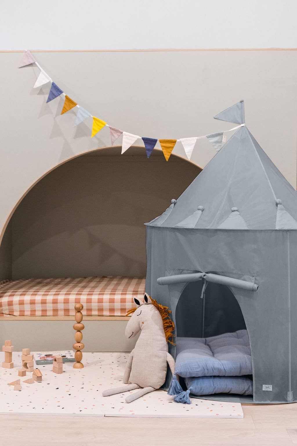 3 Sprouts - Kids Play Tent Castle with Recycled Fabric - Solids