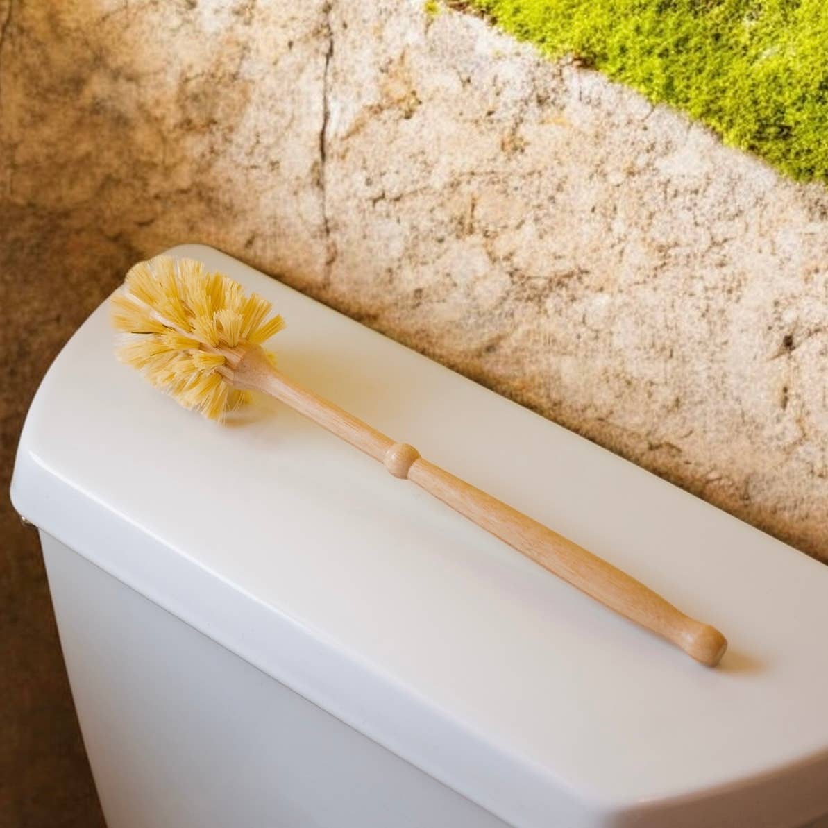 Bamboo Toilet Bowl Cleaner Brush & Stand | Earth Day Best