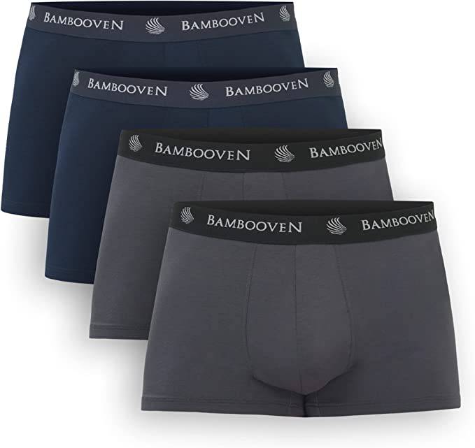 Bambooven - Men’s Bamboo Trunks with Pouch 4-Pack