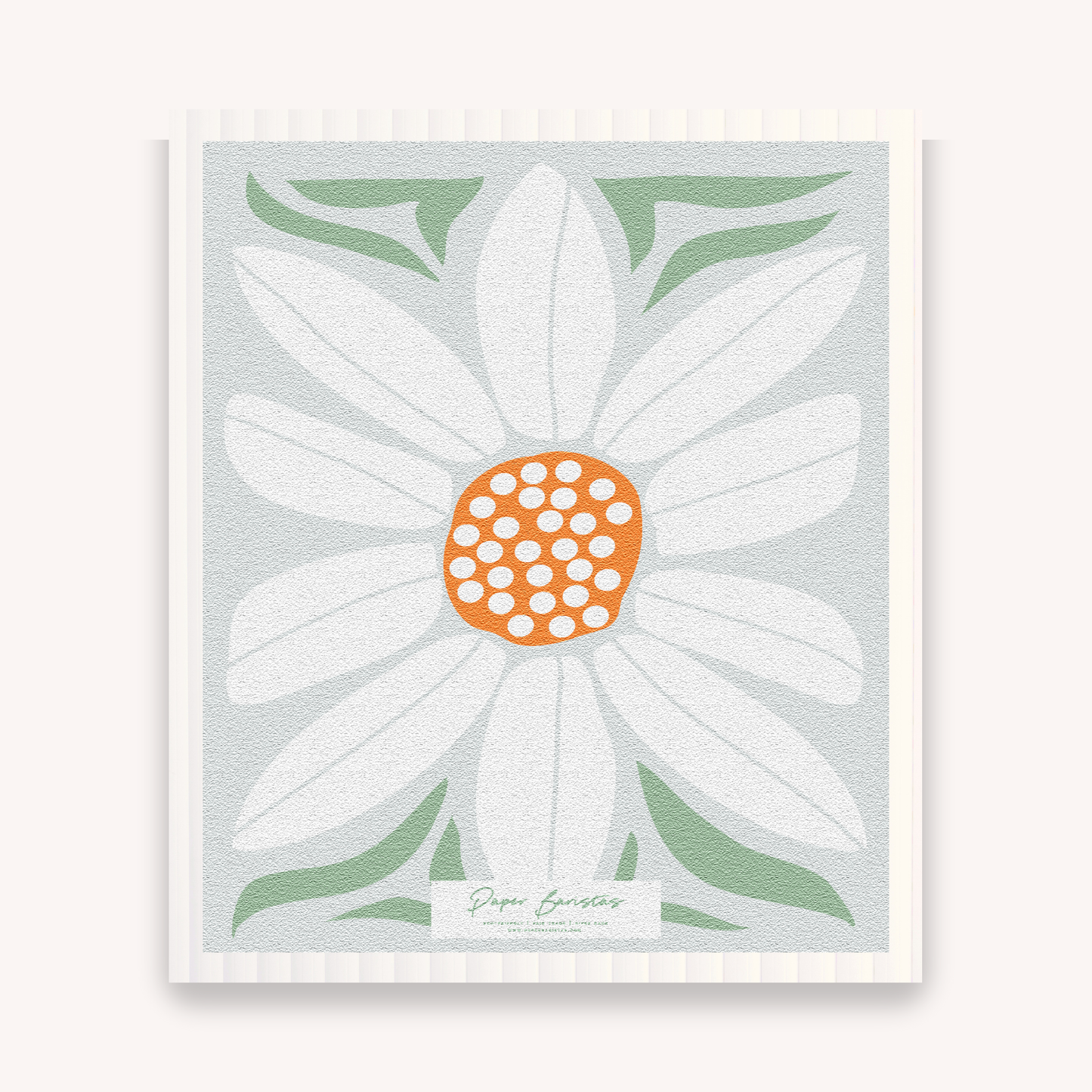 Paper Baristas - Set of 3 Swedish Dishcloth: Daisy Combo