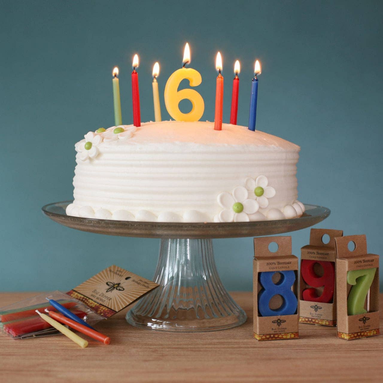 Birthday Cake Candles  Pure Beeswax  Numbers & Shapes