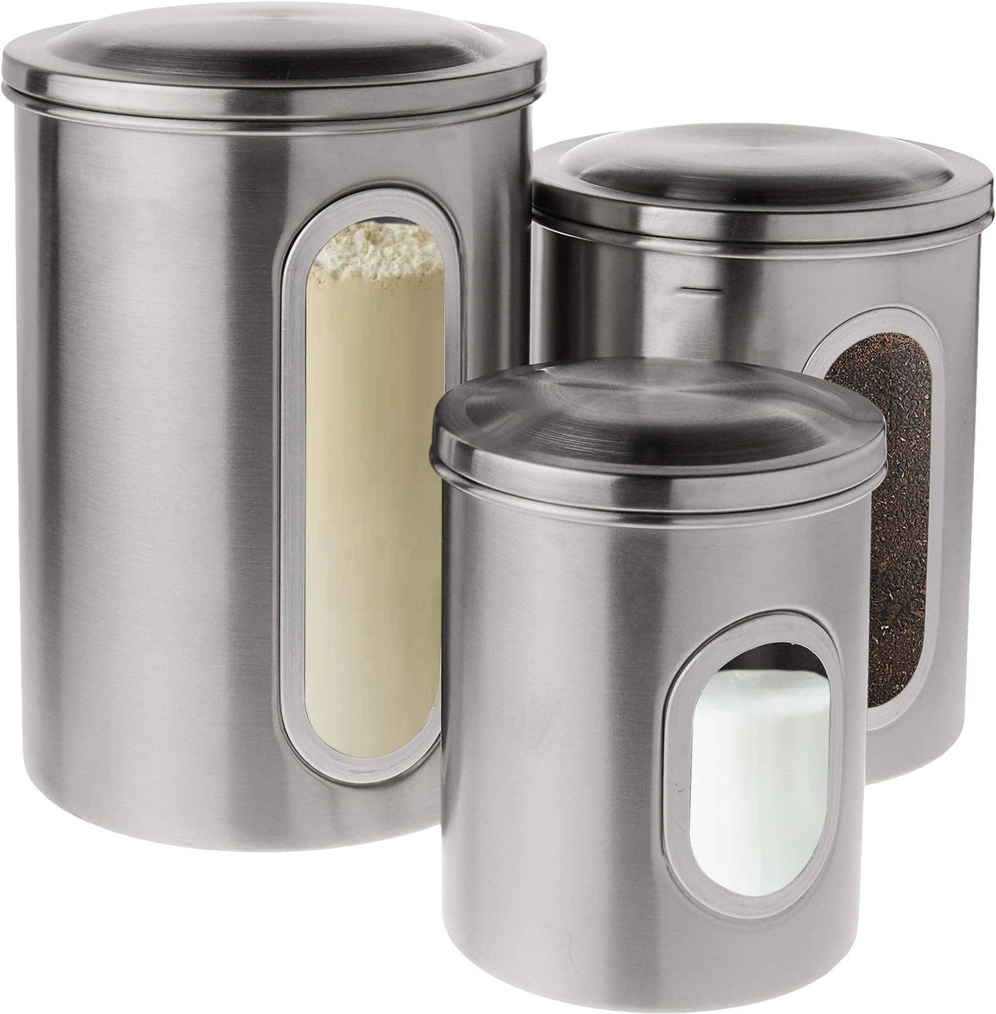 Fox Run Brands - Fox Run Stainless Steel Canister Set, 3-Piece Set
