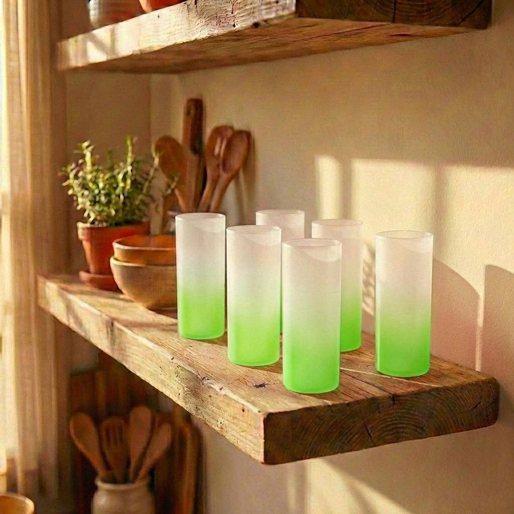 Colored Glass Kitchen Cup