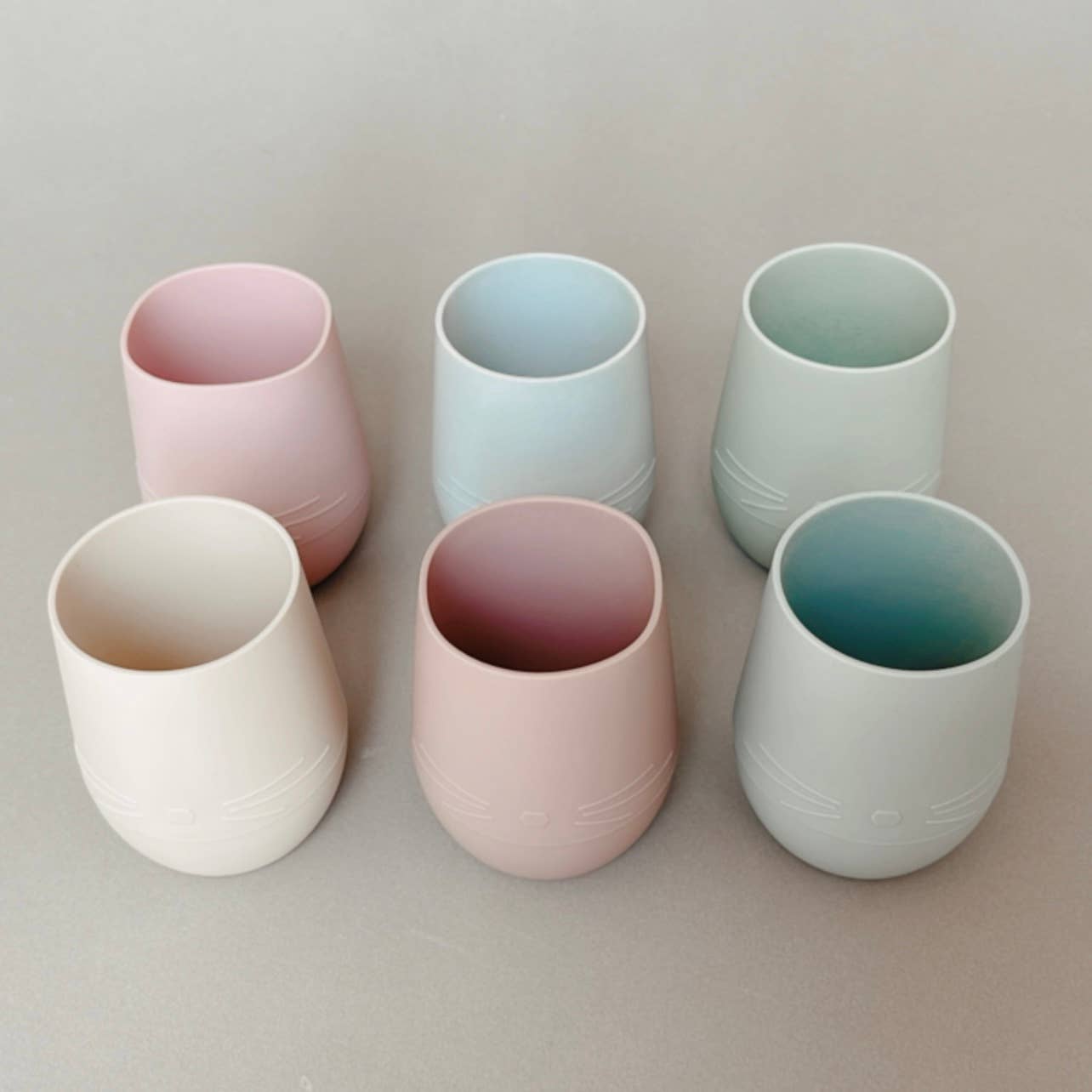 Ali+Oli - Bunny Face Silicone Open Cup for Baby & Toddle (Misty Blush)