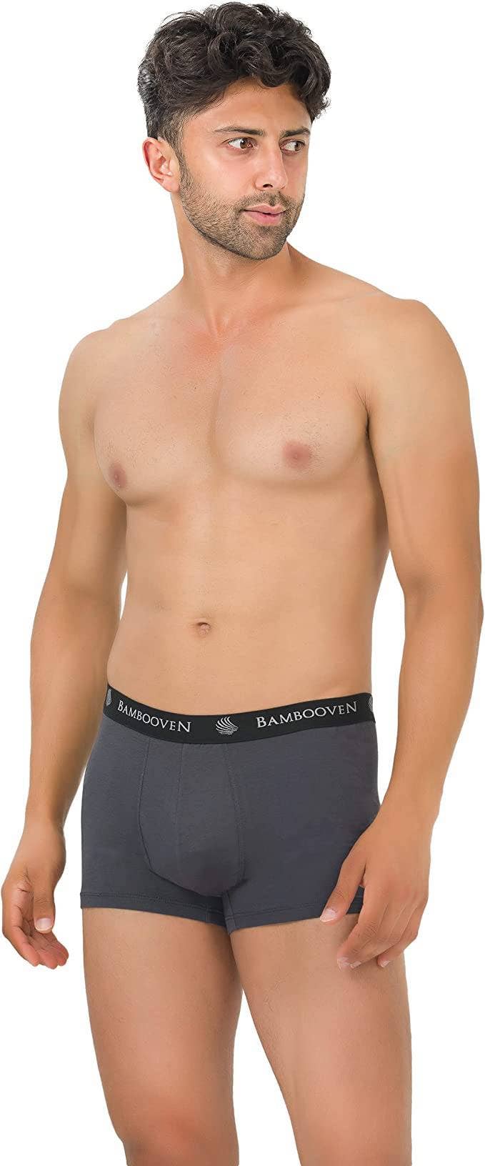 Mens Bamboo Trunks with Pouch 4-Pack