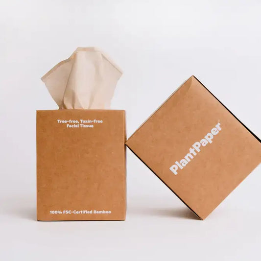 Unbleached, 3-ply Bamboo Facial Tissue - 48 Case