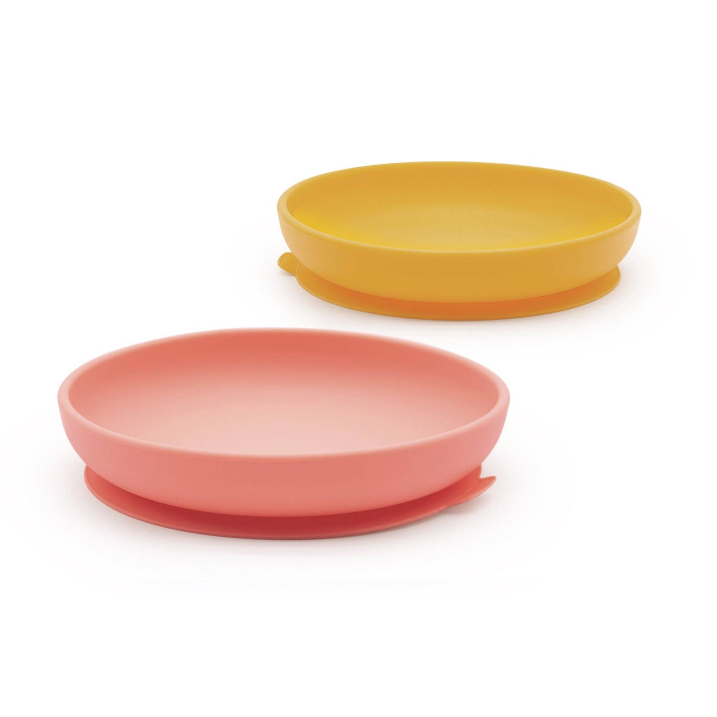 Silicone Suction Baby Plate Set - Coral / Mimosa