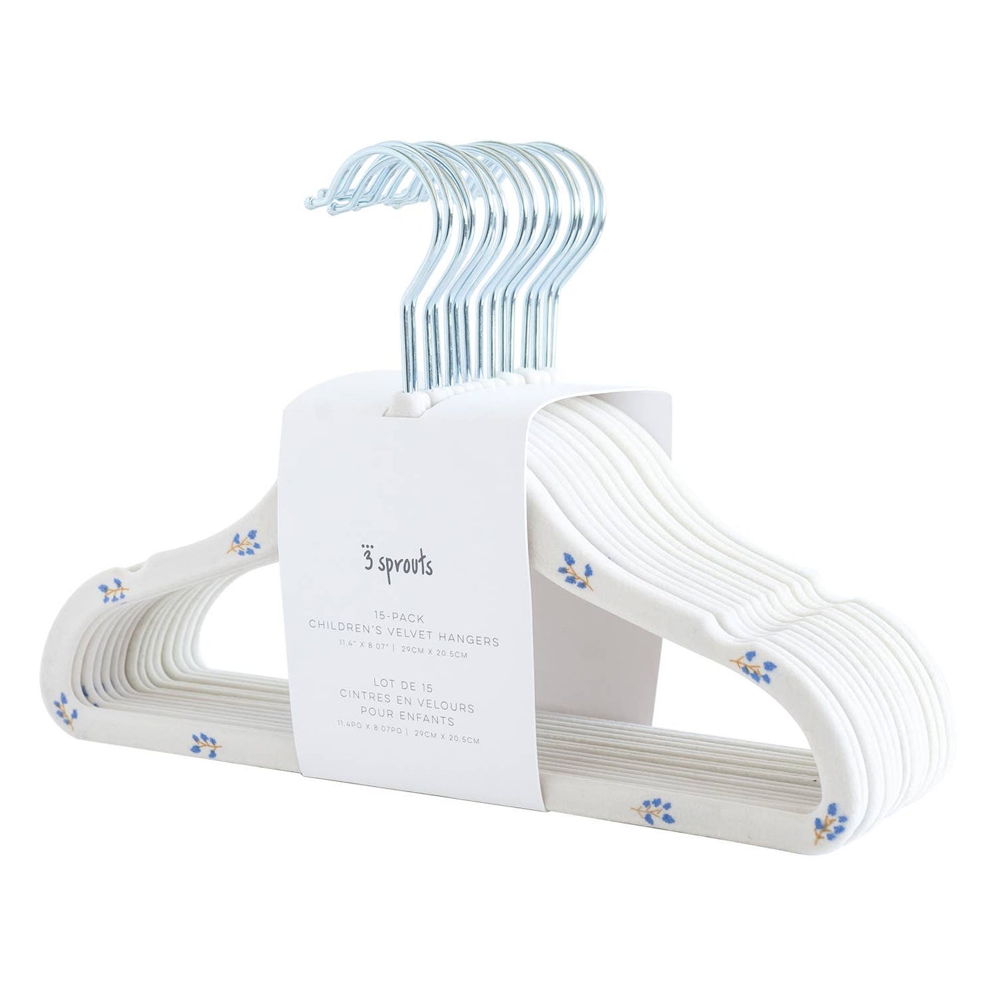 3 Sprouts - Kids & Baby Velvet Hangers (2 Packs of 15)