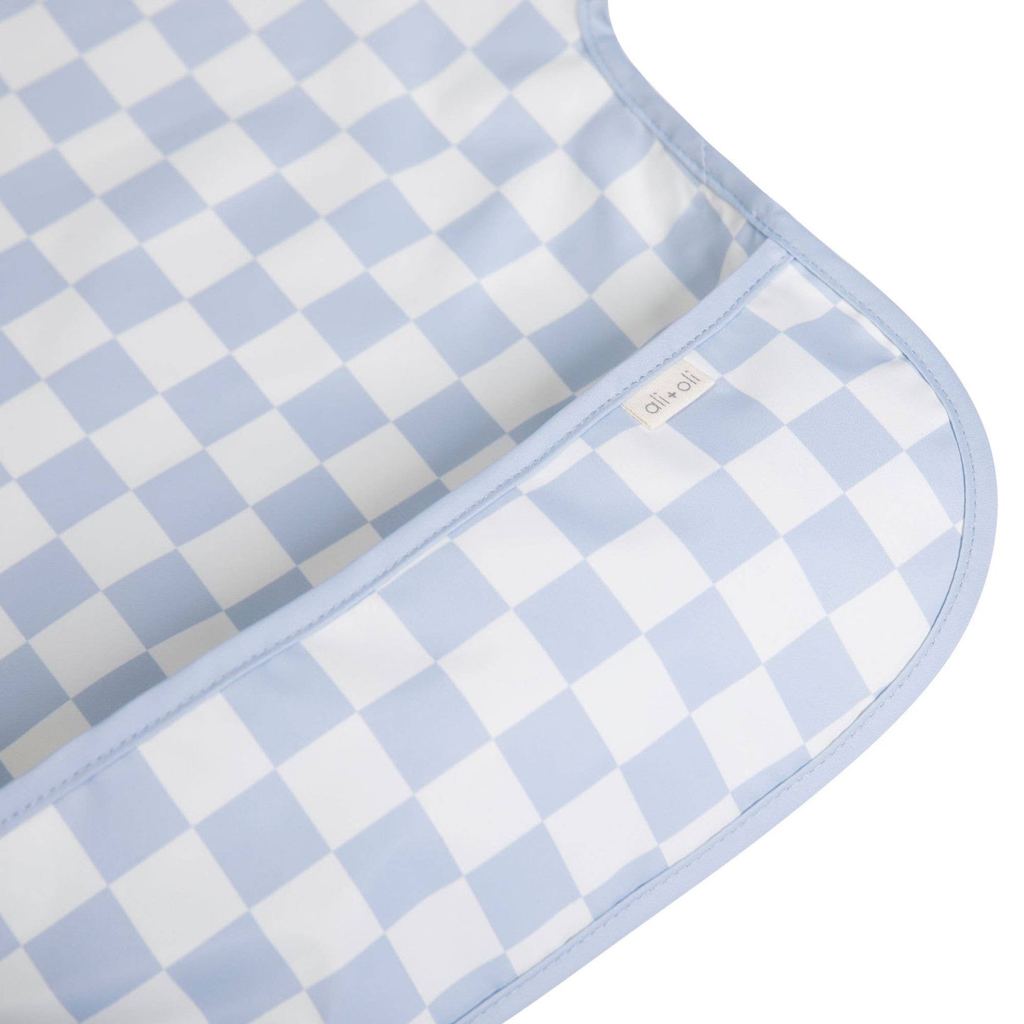 Ali+Oli - Smock Bib for Baby & Toddler Long Sleeve (Blue Checkers)