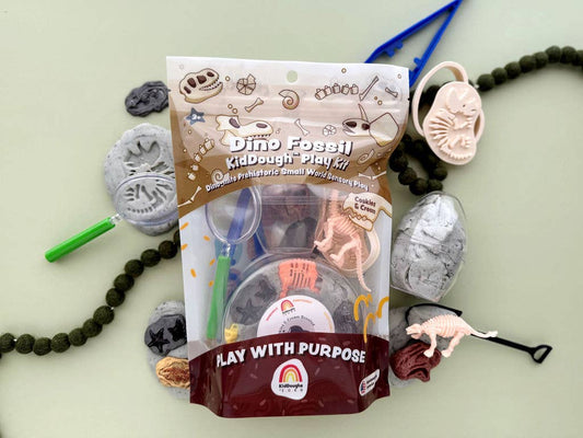 Earth Grown KidDoughs (KidDoughs by EGKD) - Dino Fossil Dig KidDough Play Kit