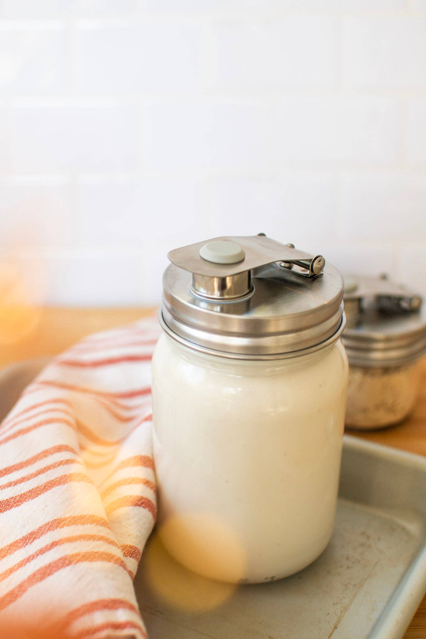 Pourable Jar Lid - Wide Mouth - Stainless Steel