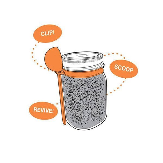 Fox Run Brands - Jarware Coffee Spoon Clip for Wide Mouth Mason Jar