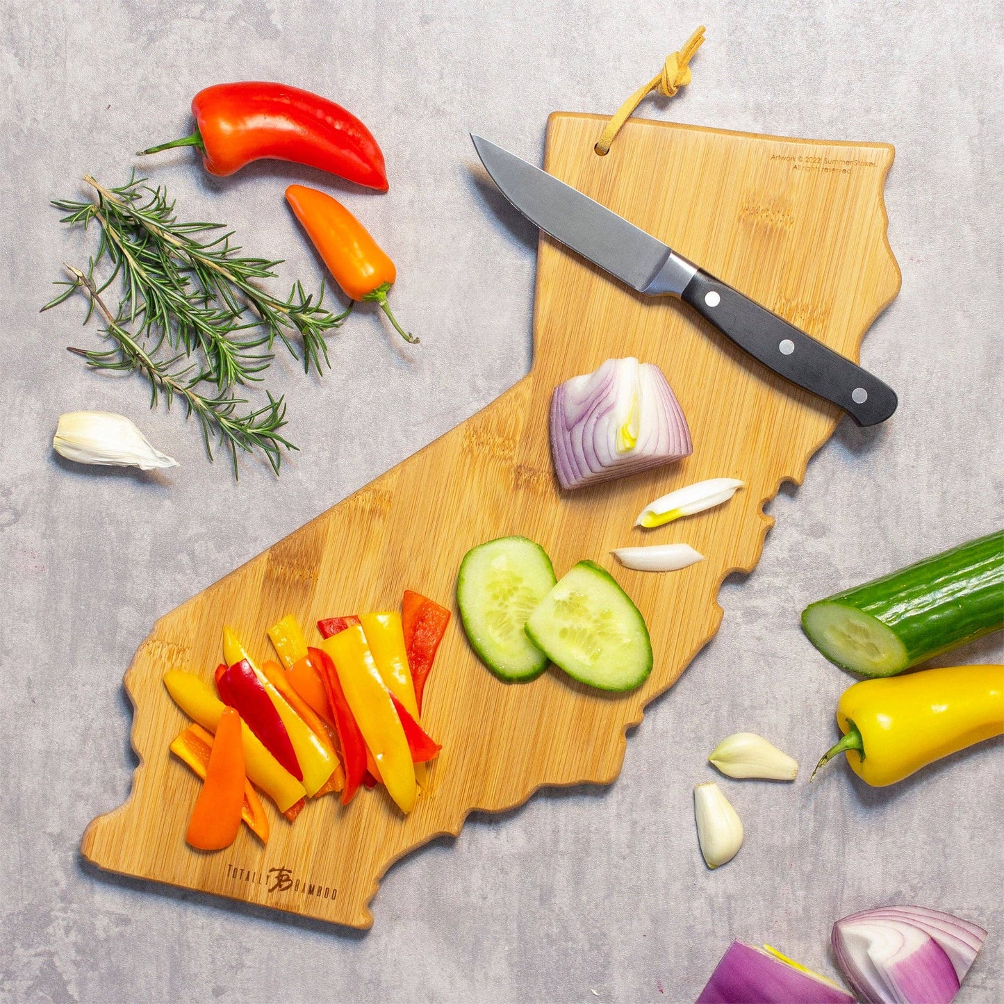 Totally Bamboo - California Cutting Board with Artwork by Summer Stokes