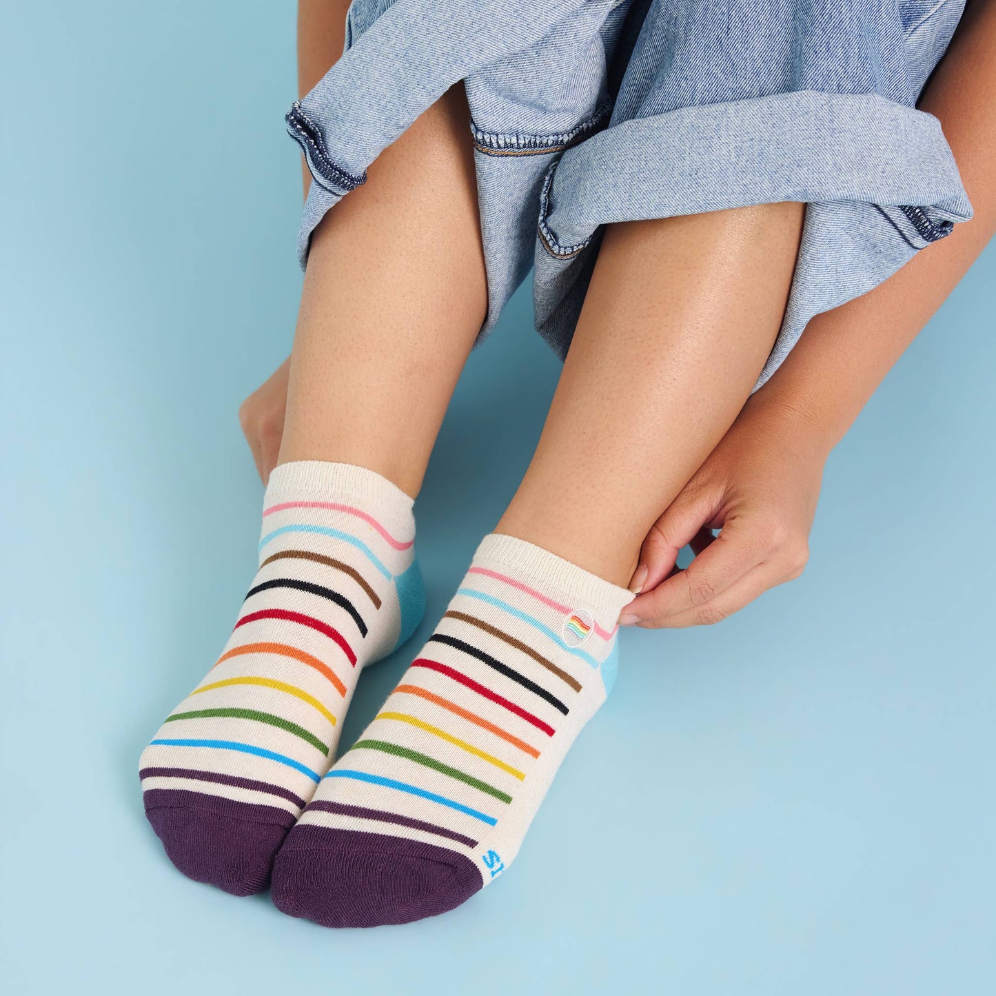 Conscious Step - Ankle Socks that Save LGBTQ Lives | Pride Flag - Pride Gifts