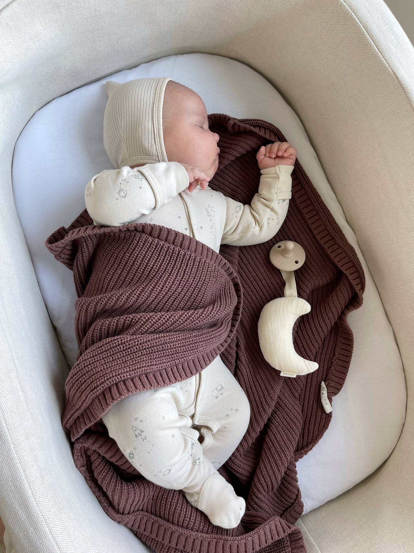 Ali+Oli - Pacifier Set Round (Oat & Coco)