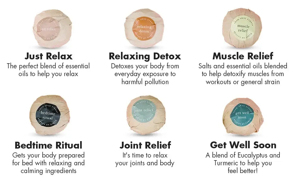 Aromatherapy Handmade Bath Bomb Gift Set 6 Pack, USA Made