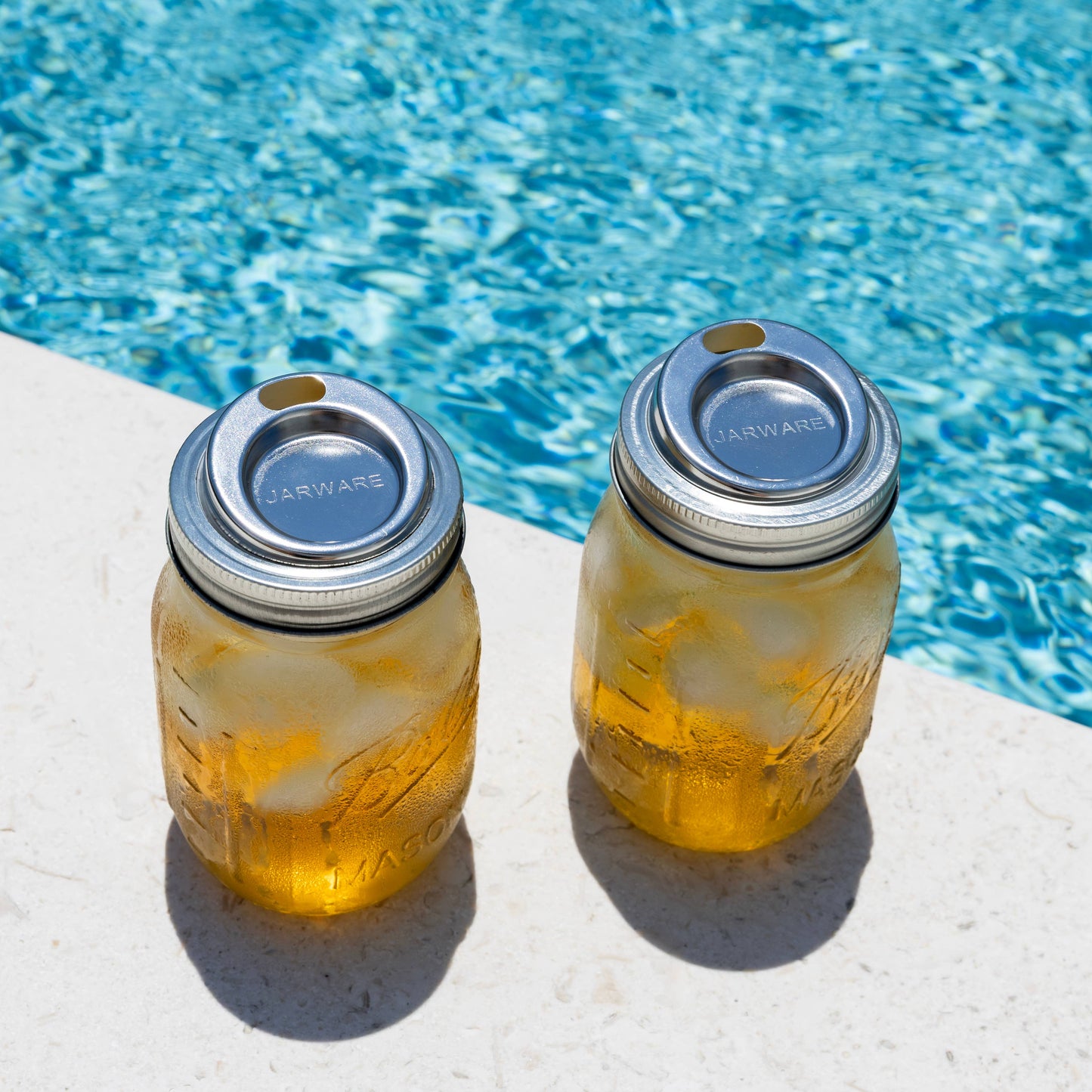 Fox Run Brands - Jarware Stainless Steel Drink Lids For Regular Mouth, Set 2