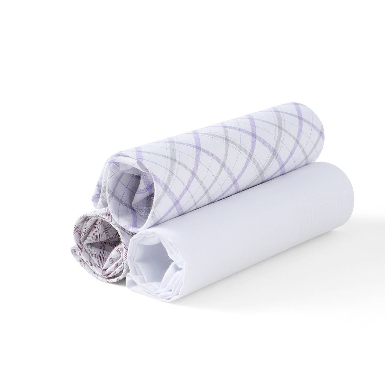 Men's Cotton Solid, Striped & Plaid Gray Handkerchiefs