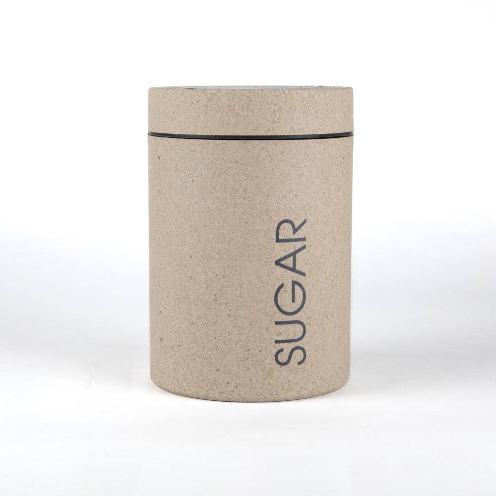 Loopy Products - Sustainable Small Bamboo Sugar Canister Seashell Color 24 oz