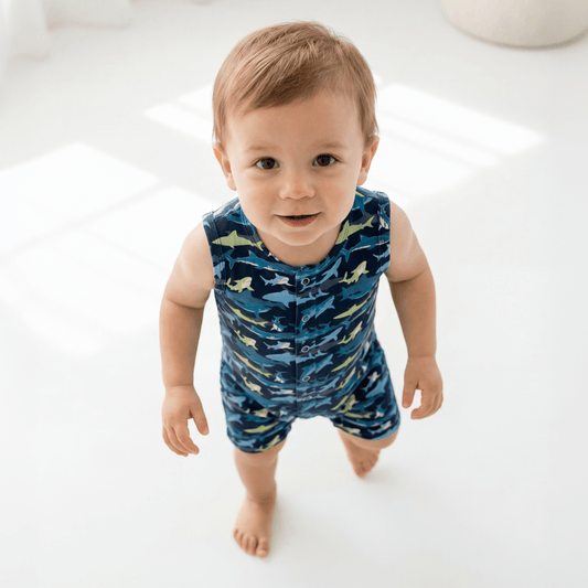 Neon Shark Tank Romper
