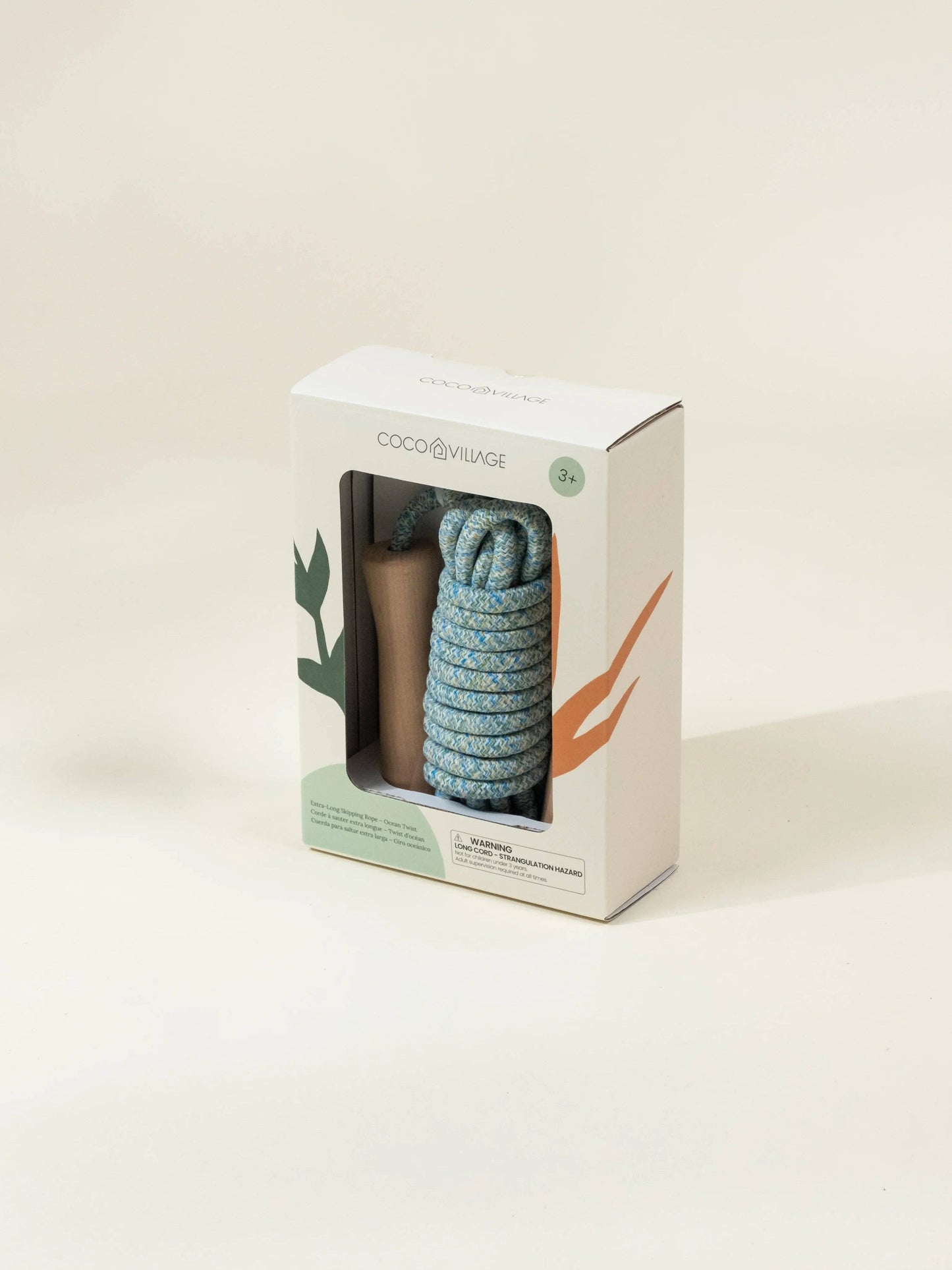 Coco Village - Extra-Long Wooden Handle Skipping Rope – Ocean Twist