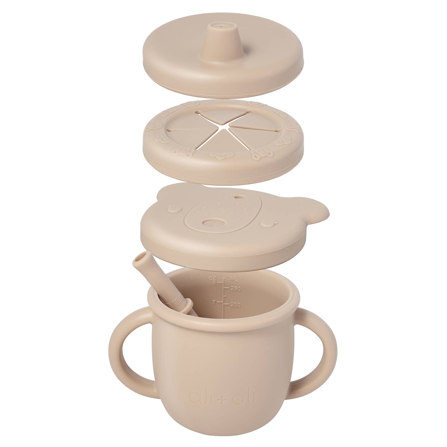 Ali+Oli - Toddler Cup Set (4-in-1) – Sippy, Straw, Snack, Open Cup